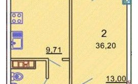 Фото 4: 1 комн. квартира, 36.27 м², 12/5 эт. - Рост Недвижимость