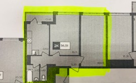 Фото 2: 2 комн. квартира, 56.6 м², 16/4 эт. - Рост Недвижимость