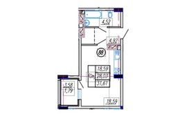 Фото 2: Студия комн. квартира, 33 м², 12/10 эт. - Рост Недвижимость