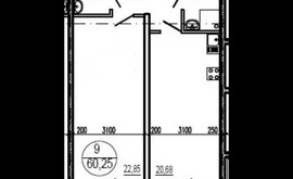 Фото 1: 2 комн. квартира, 60.25 м², 20/20 эт. - Рост Недвижимость
