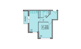 Фото 3: 1 комн. квартира, 36.9 м², 12/5 эт. - Рост Недвижимость
