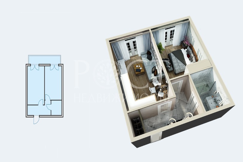 1 комн. квартира, 45.8 м², 18/10 эт.
