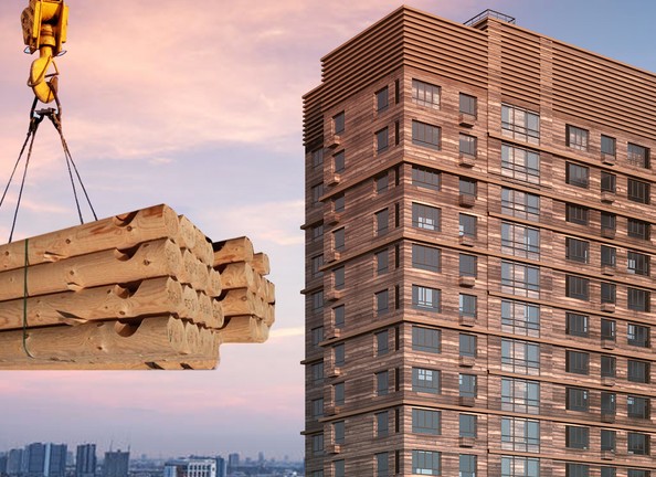 Фото новости: Правила для возведения деревянных многоэтажек будут введены к 2024 году
